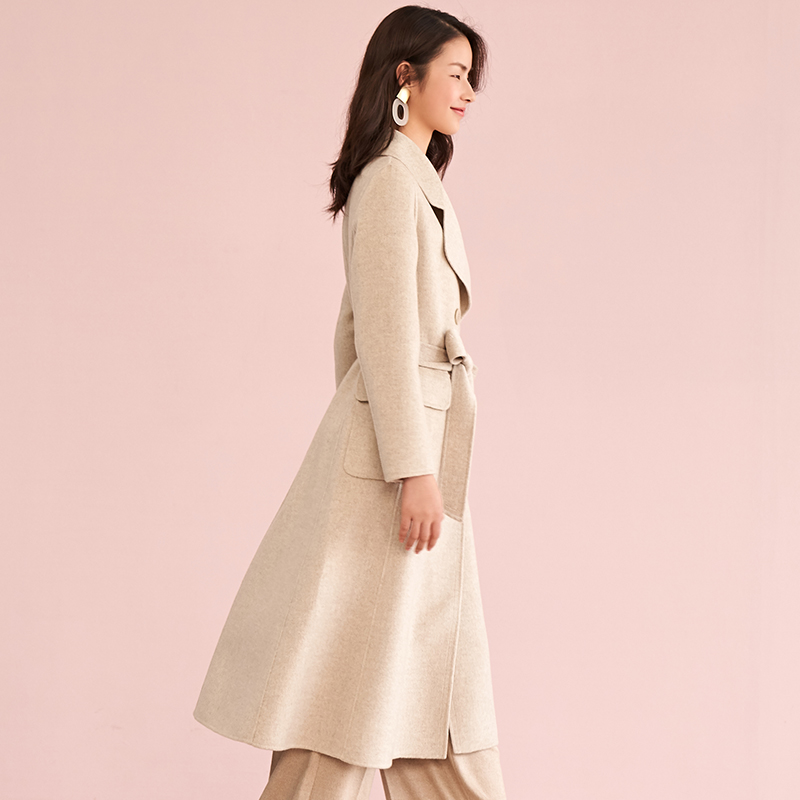 gloria/歌莉娅全山羊绒中长款外套19nr6e01c