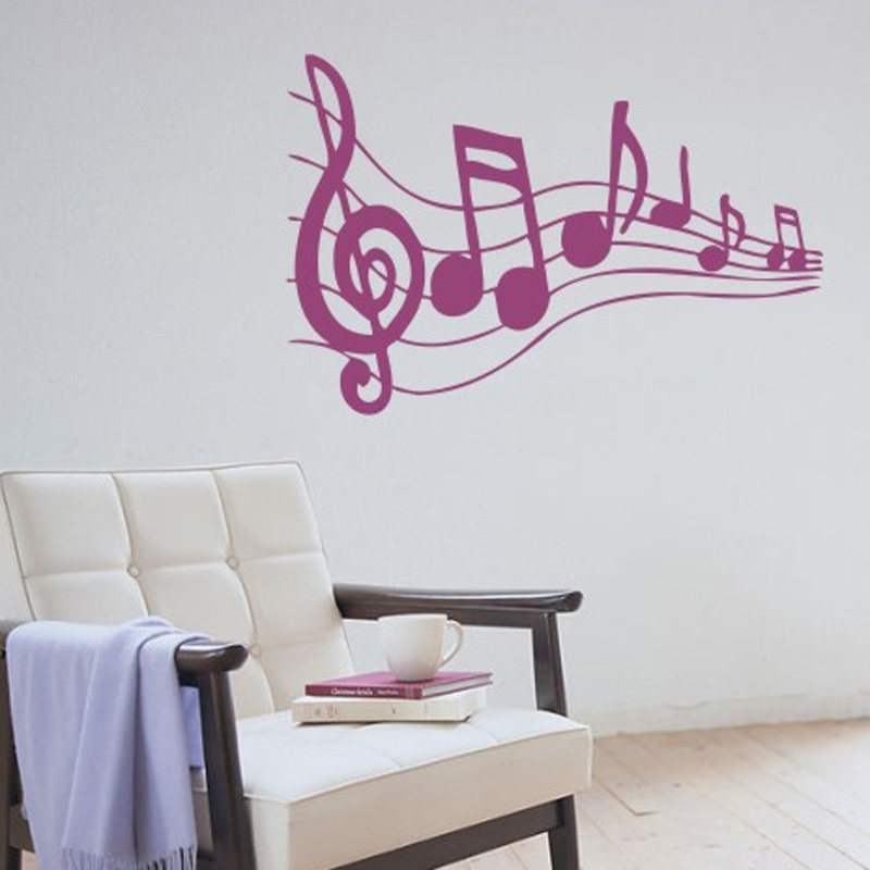 快乐音符墙贴新品客厅电视背景卧室床头儿童音乐软装墙贴