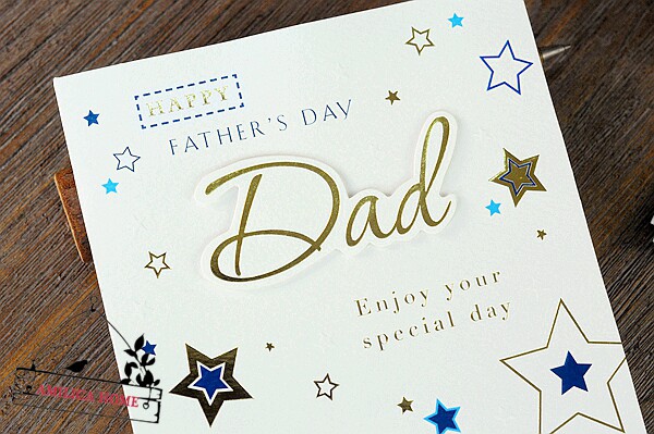 英国名品lingdesign父亲节烫金贺卡爸爸生日节日祝福贺卡