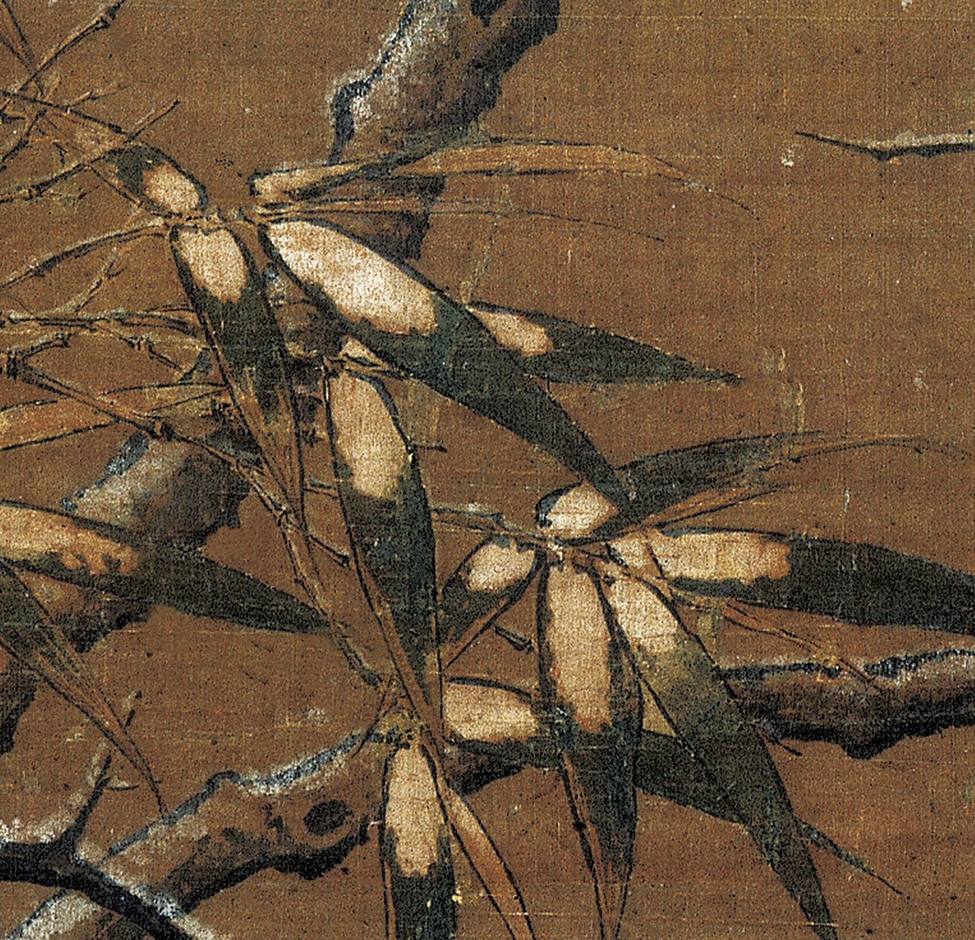 南宋李迪雪树寒禽图绢本设色国画古代名画高清国画