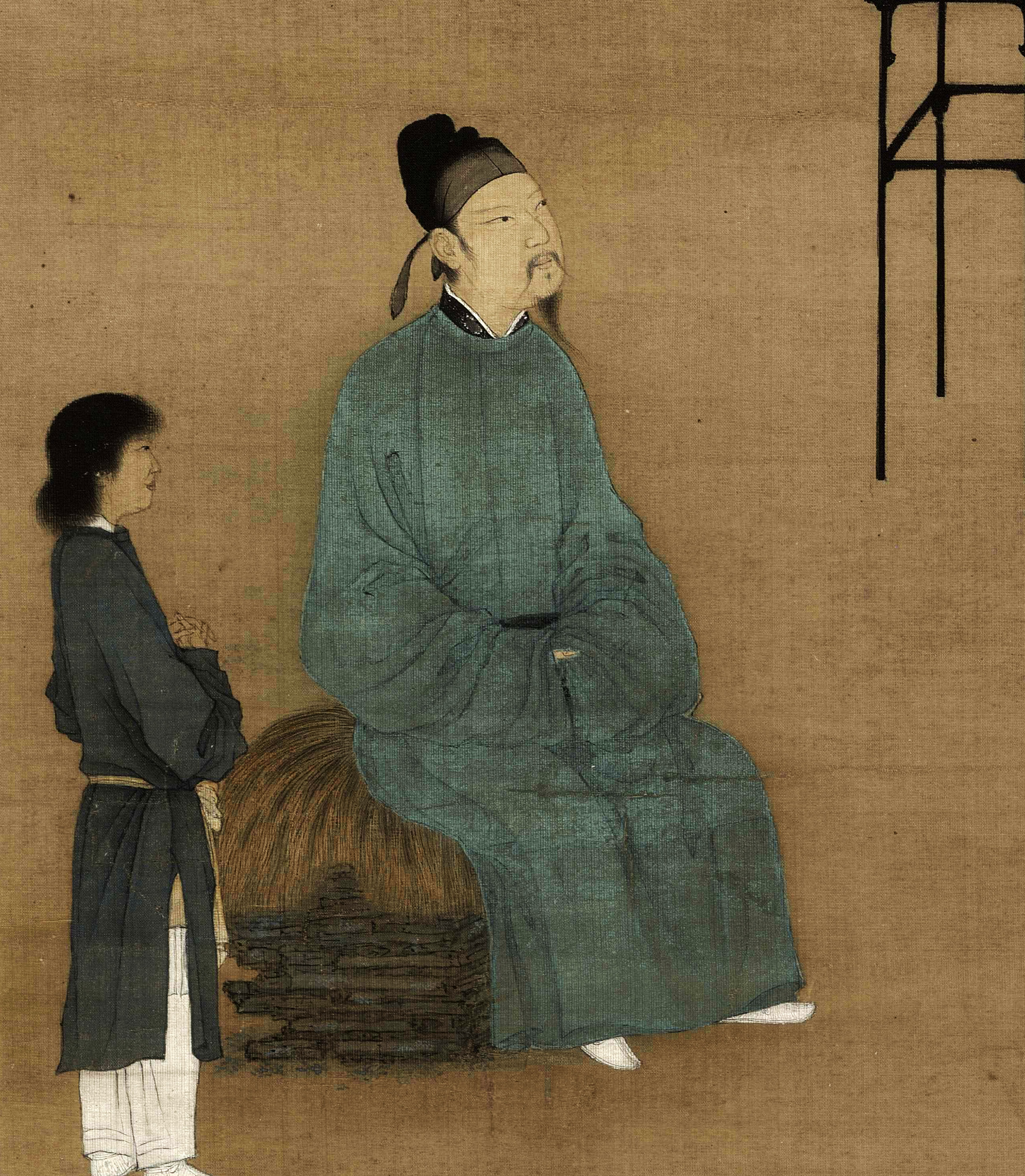 画心听琴图宋赵佶宋微宗微喷绢本513x1472cm装饰国画国画