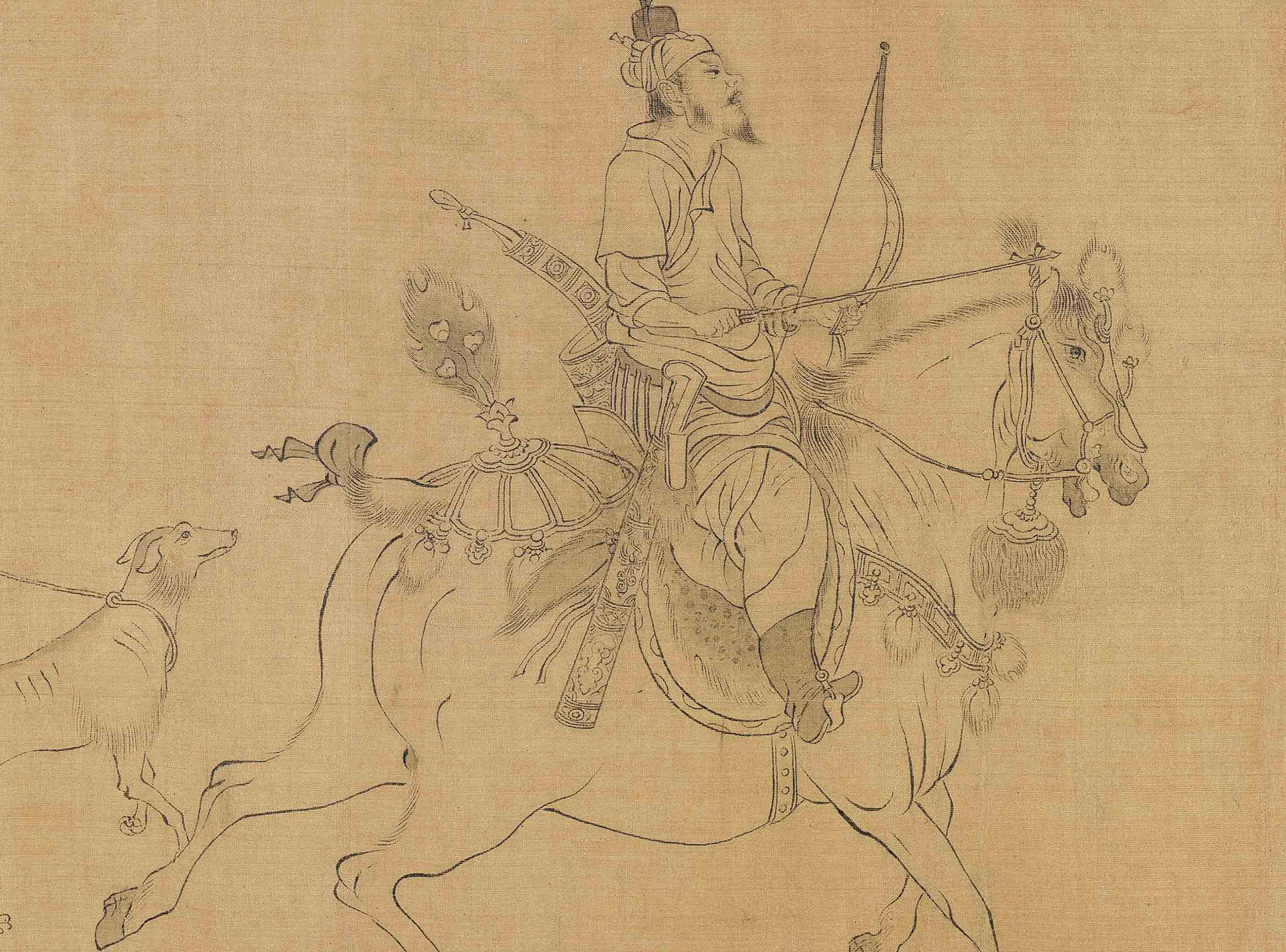 新品北宋李公麟西岳降灵图卷人物神仙图高清微国画