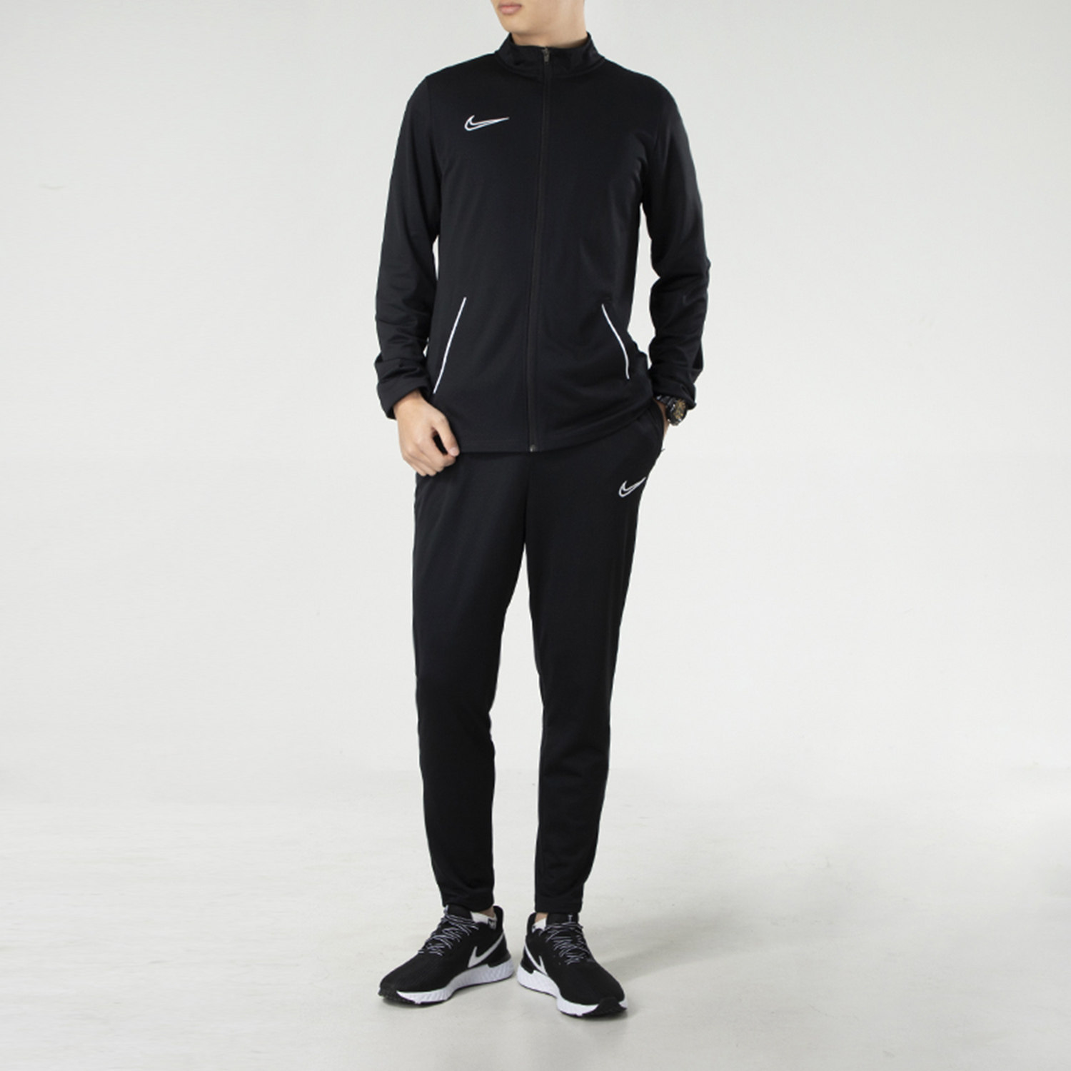 nike耐克足球套装2021新款立领运动服两件件套运动套装