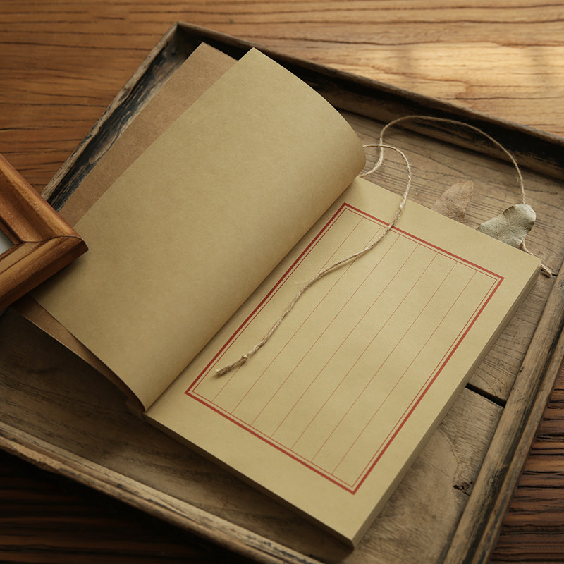 拙木装本复古内页信纸装订书本古式牛皮纸线装笔记本