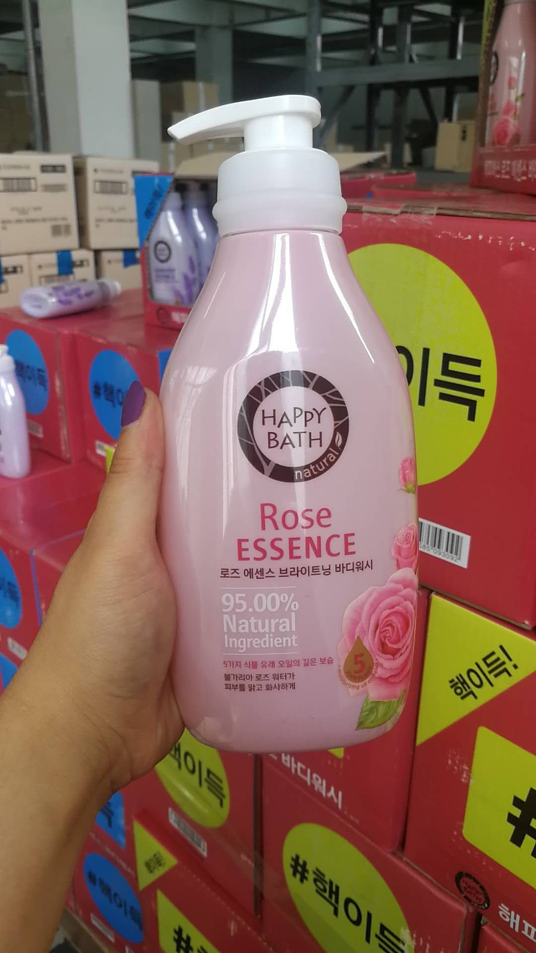 韩国happybath快乐乐巴士沐浴露500ml玫瑰rose包邮沐浴露