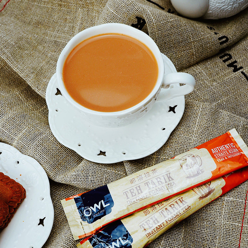 奶茶马来西亚进口owl猫头猫头鹰鹰速手工拉茶办公室袋装奶茶