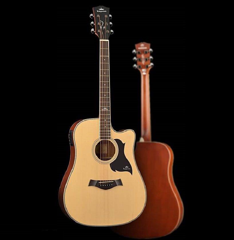 吉他kepma卡马d1ca1c民谣41寸电箱卡玛初学吉他民谣吉他