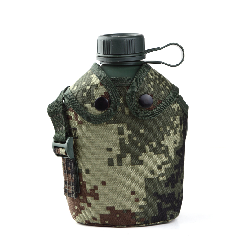 正品07水壶便携10式行军水壶户外部队解放配发迷彩军训军用水壶