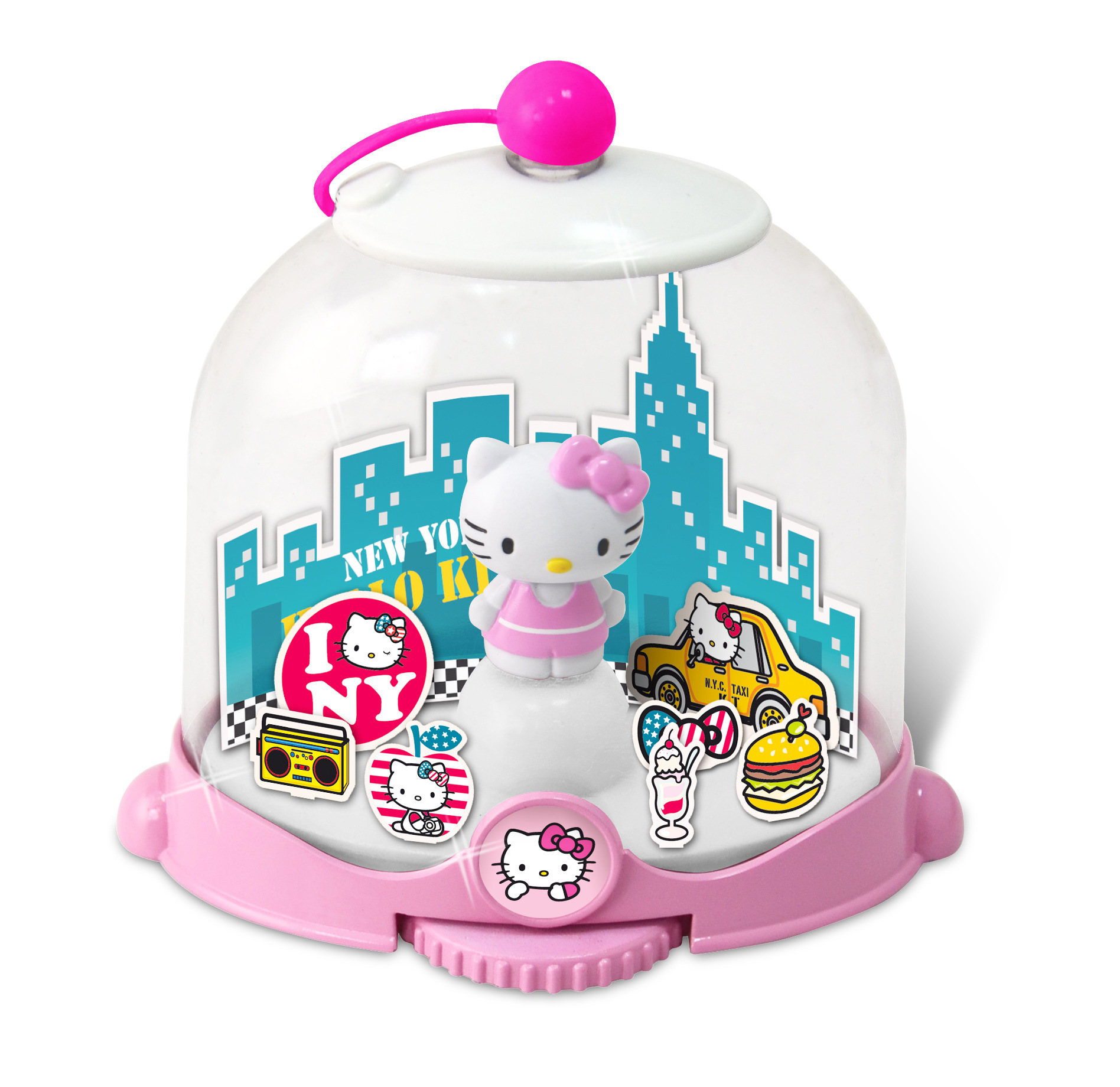 包邮凯蒂猫hellokitty大号闪亮水晶球自制雪花水晶球儿童diy玩具
