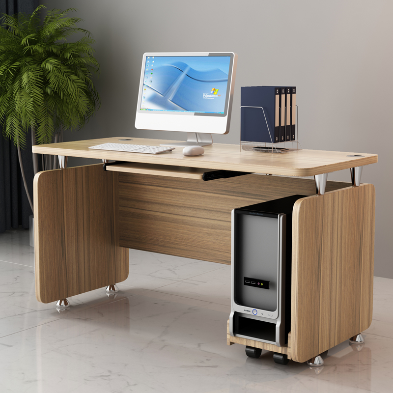 办公桌单人1.2米电脑桌台式家用写字台简约现代办公室职员桌椅