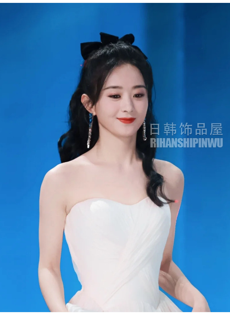 赵丽颖同款黑色蝴蝶结发饰小众简约ins气质2021年发饰