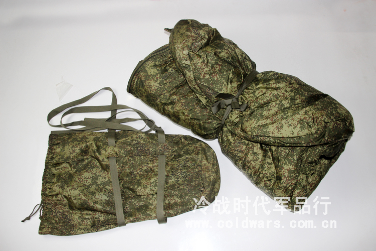 俄罗斯 俄军迷新款公发单兵防寒睡袋 EMR小绿人迷彩 尼龙填棉