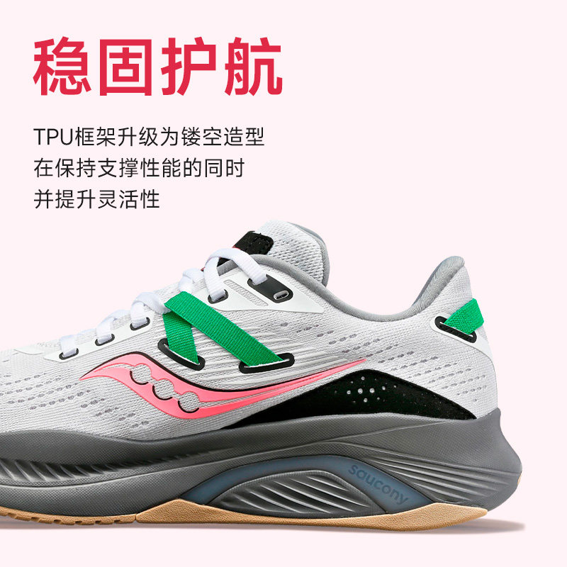 saucony索康尼guide向导16女子支撑减震跑步鞋专业马拉松运动鞋