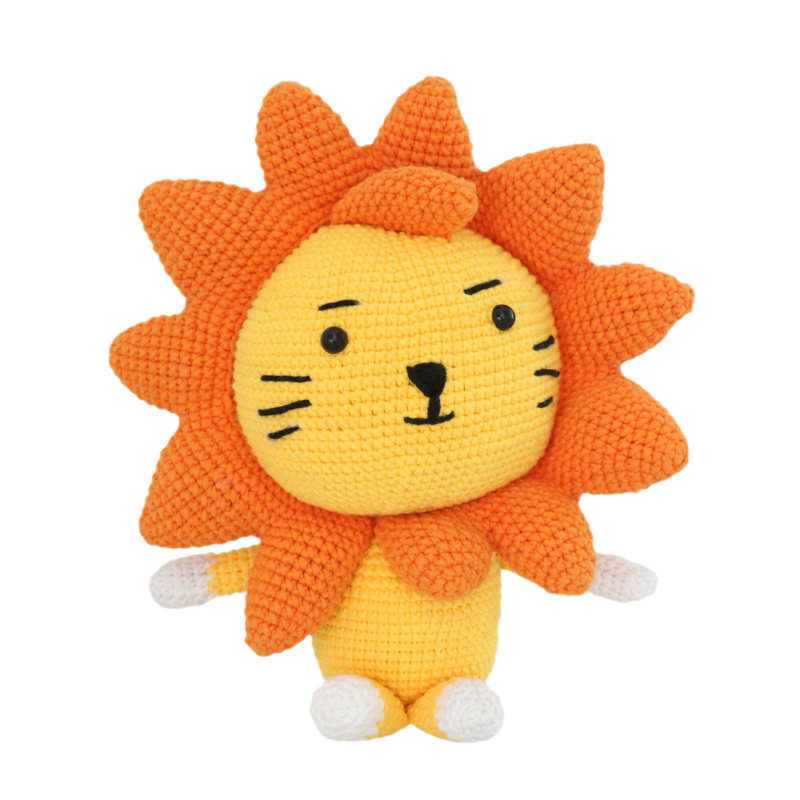 小狮子莱阳玩偶roy钩针diy编织材料包勾线手工diy编织材料包