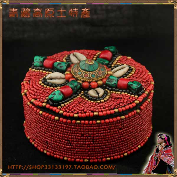 包邮印度进口手工手工制制作珊瑚松石贝壳手饰佛教工艺品