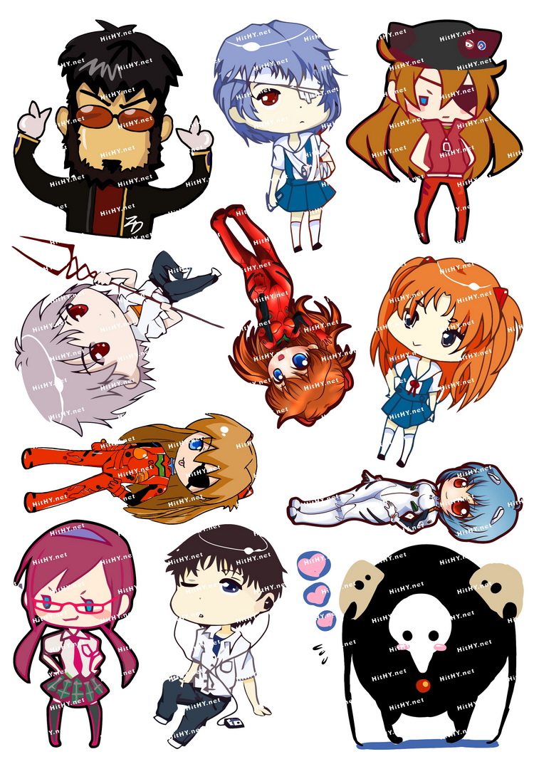 小号f0135-01新世纪福音战士eva-卡通动漫笔记本电脑旅行箱贴纸  价格