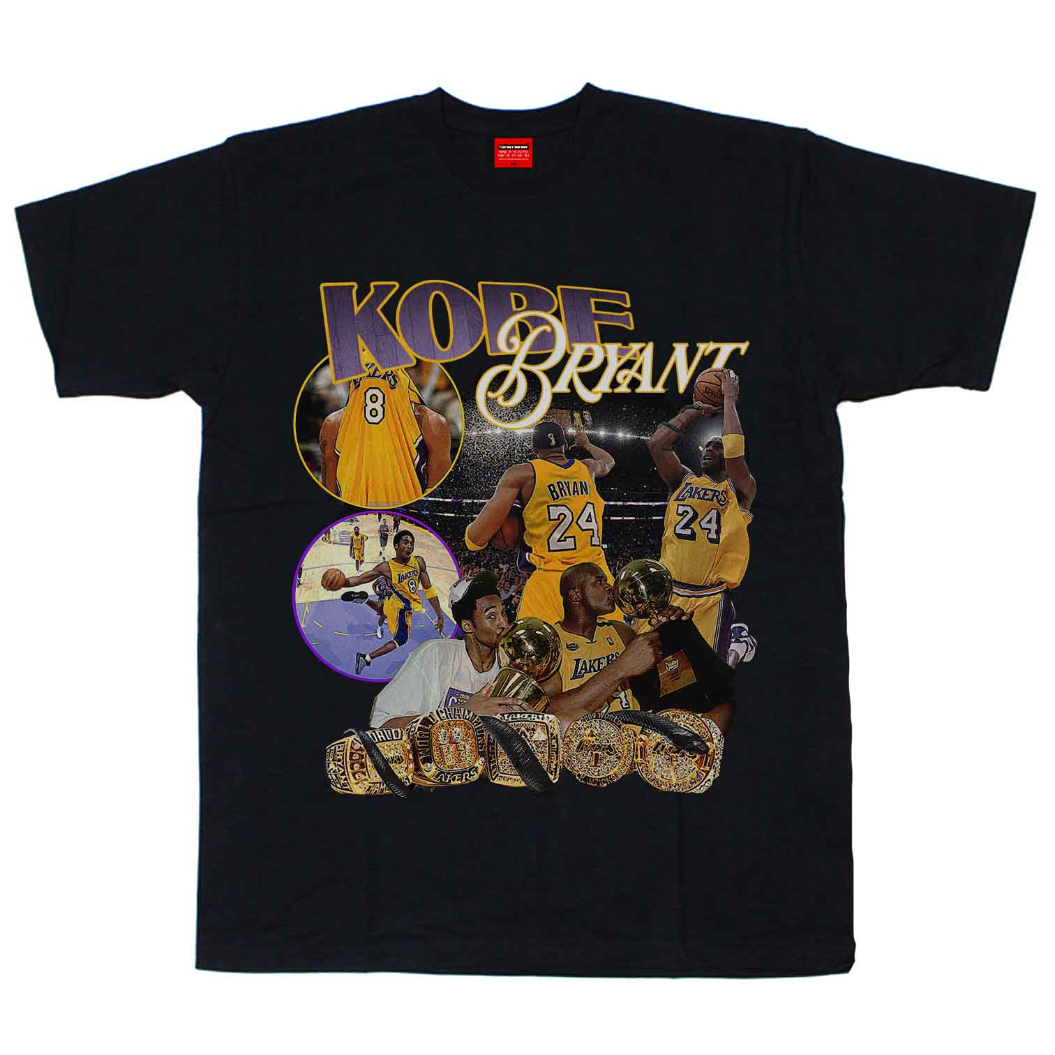 Kobe Bryant Vintage Tee 黑曼巴 科比 致敬人像T恤