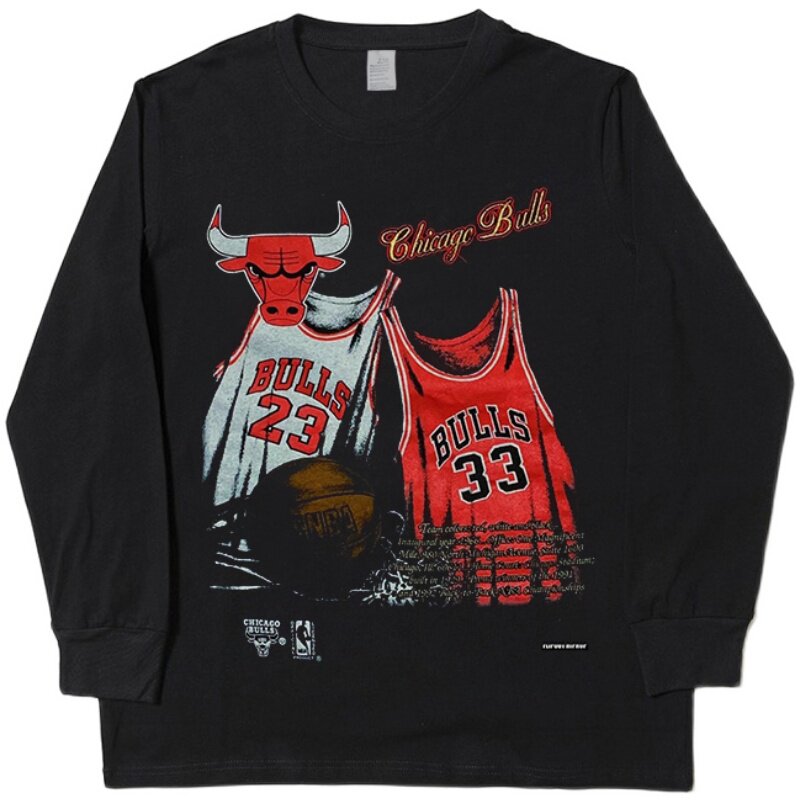 chicagobullschamp芝加哥公牛vintagetee说唱嘻哈复古t恤