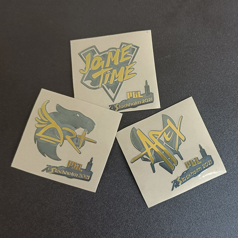 csgo金色签名金属贴笔记本炫彩贴纸kennys机箱贴纸s1mple满30包邮