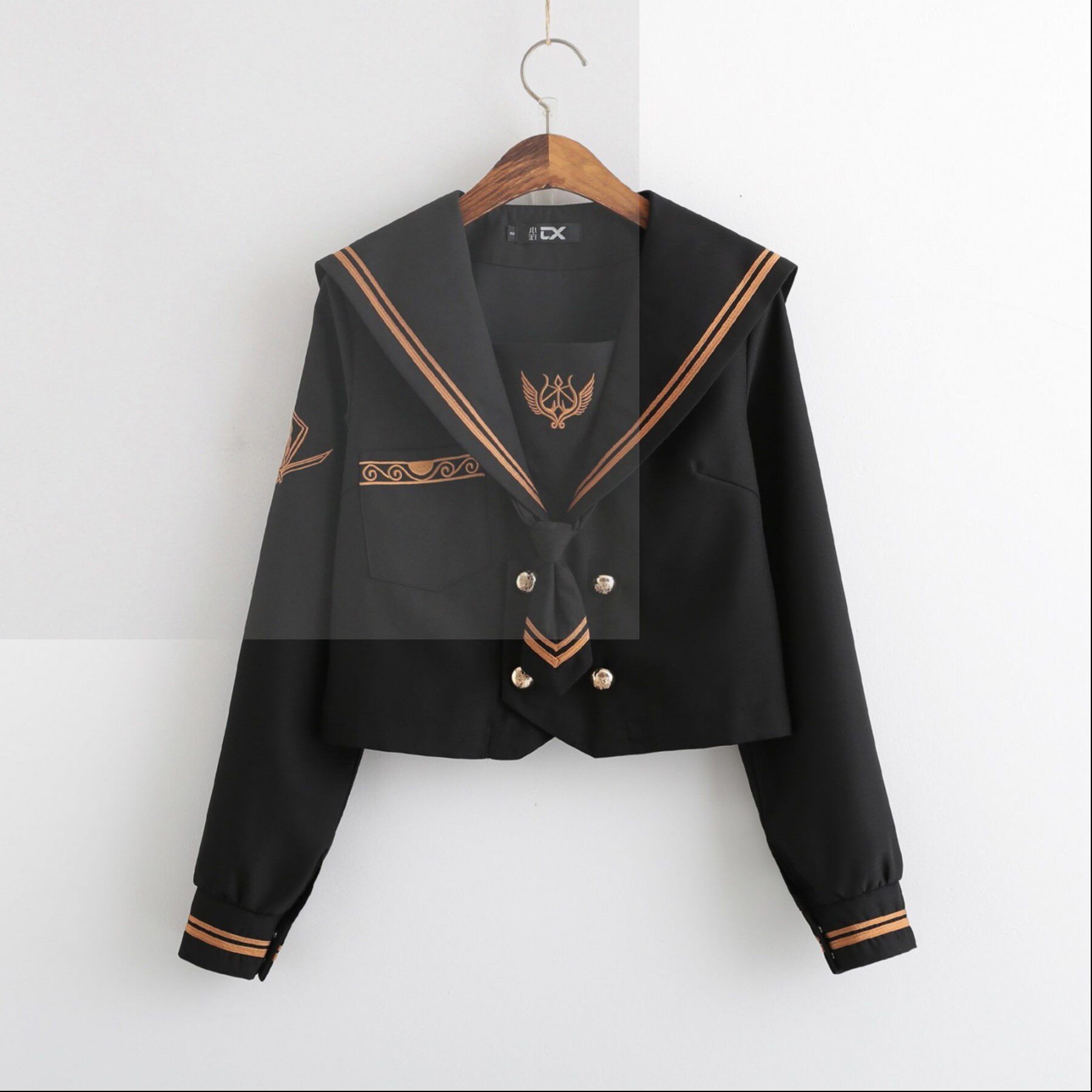 原创正统皇家上将jk制服中间不良暗黑学生学生校服