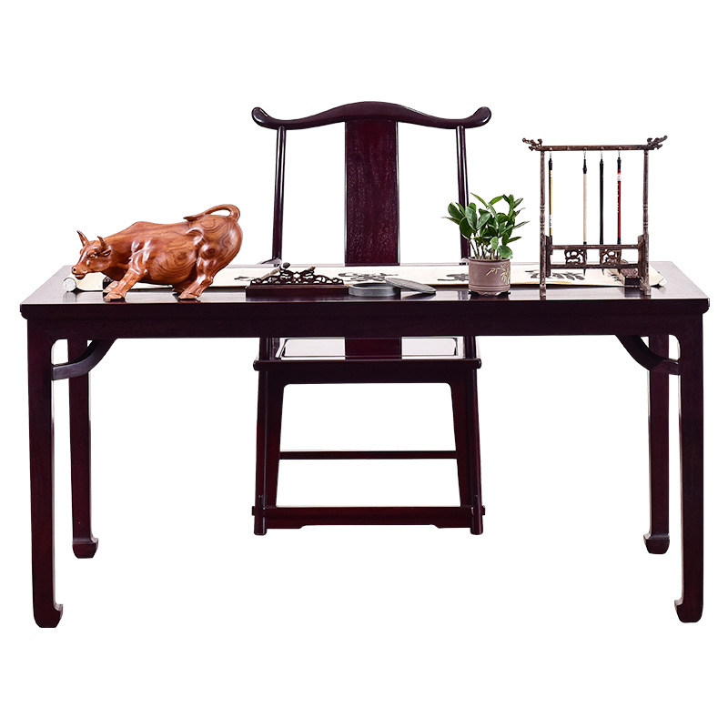 赞比亚血檀书画书法桌画案中式红木办公桌实木书桌书桌