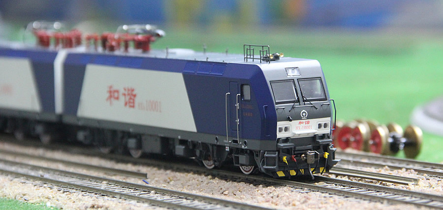 cmrline中国铁路187和谐电hxd1重联电力货运机车火车模型ho比例