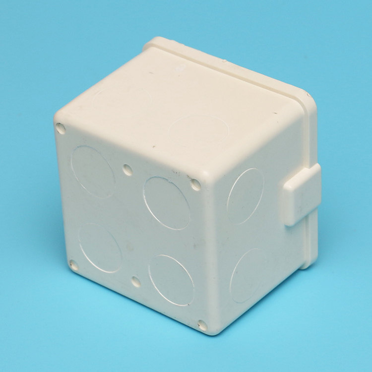 中财阻燃pvc线盒6公分开关接线盒暗盒电工管件开关