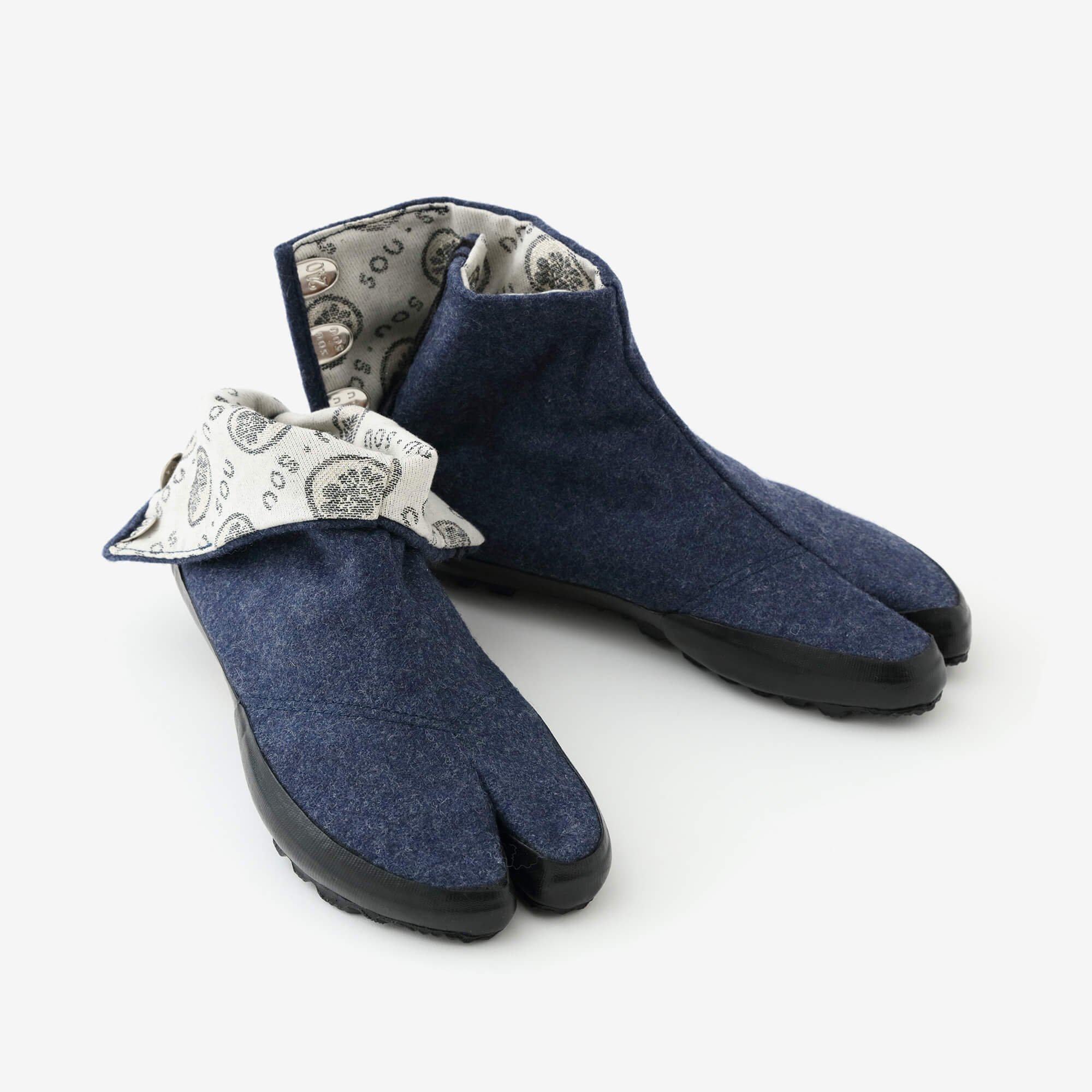 sousou足袋日本京都制造设计师趾鞋布鞋三扣低帮帆布鞋