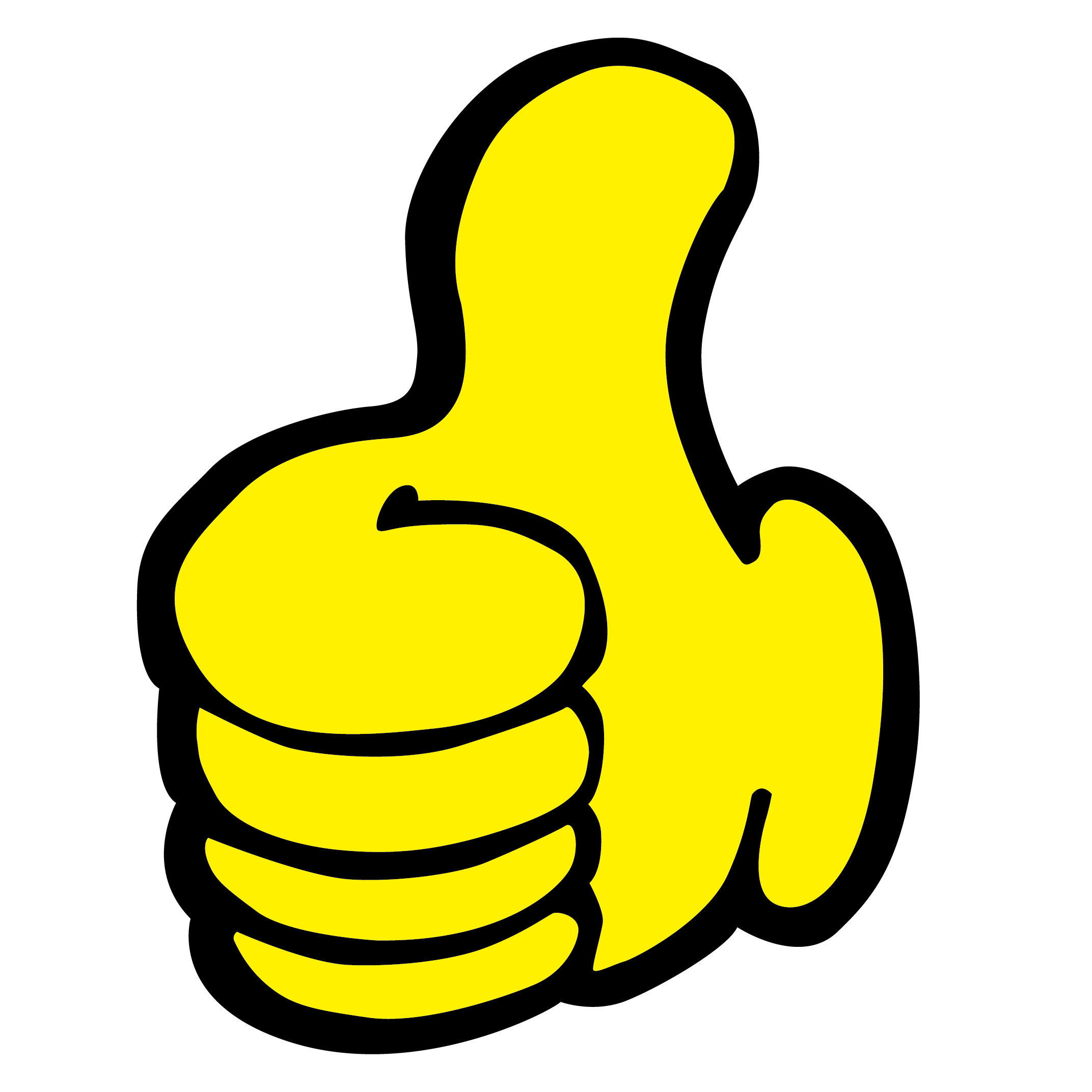 手绘卡通真棒大拇指点赞推荐手势手指人物动作png免扣