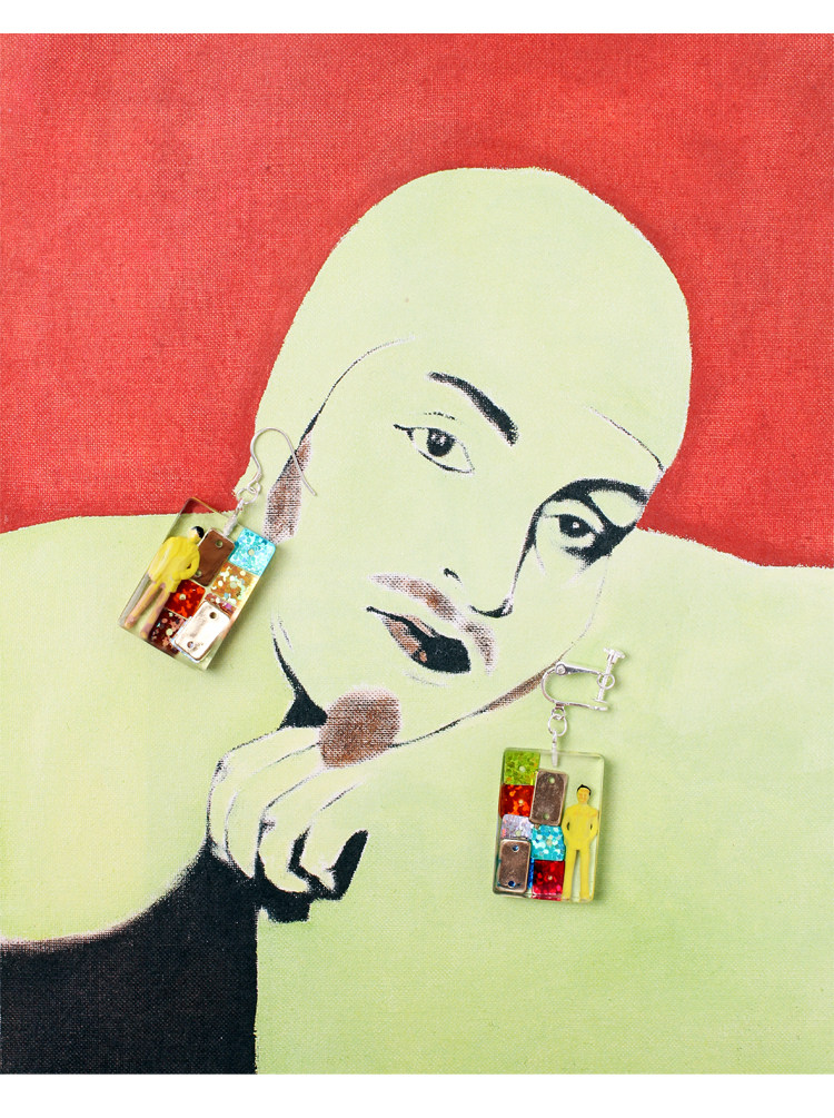 tickle原创设计时尚超萌美少女蹦迪仙气耳环耳夹耳环