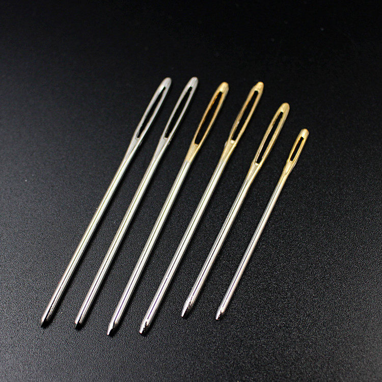 钝头大眼针粗针钢针家用细圆头手缝方向盘套大鼻眼大号套针大孔针