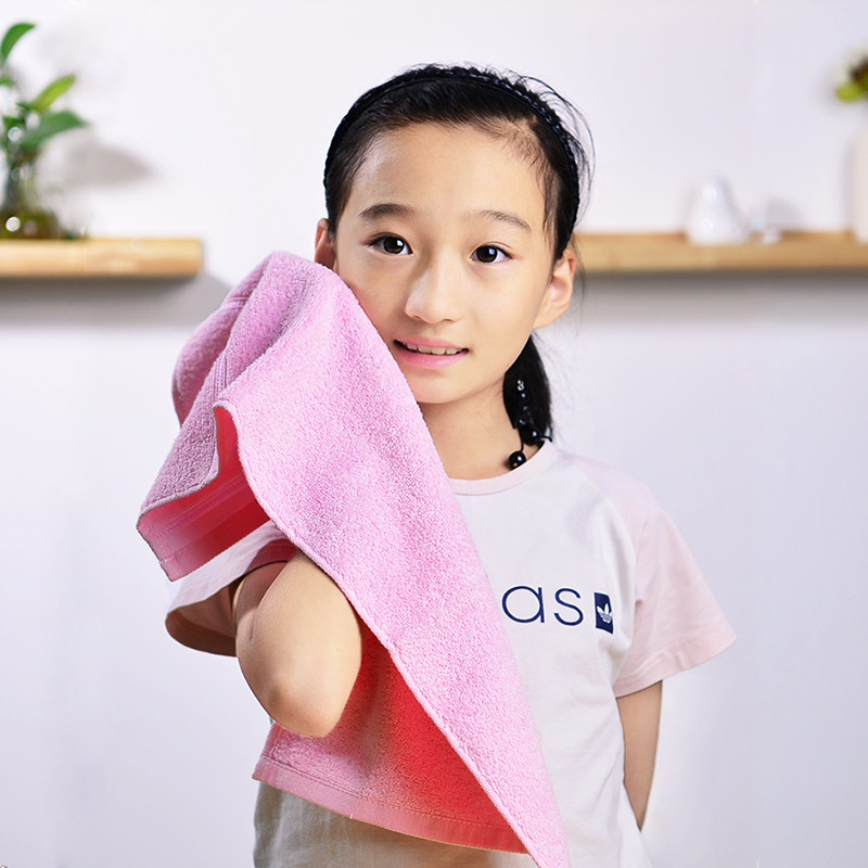 洁丽雅毛巾纯棉儿童洗脸家用小柔软可爱长方形宝宝专用全棉6条装