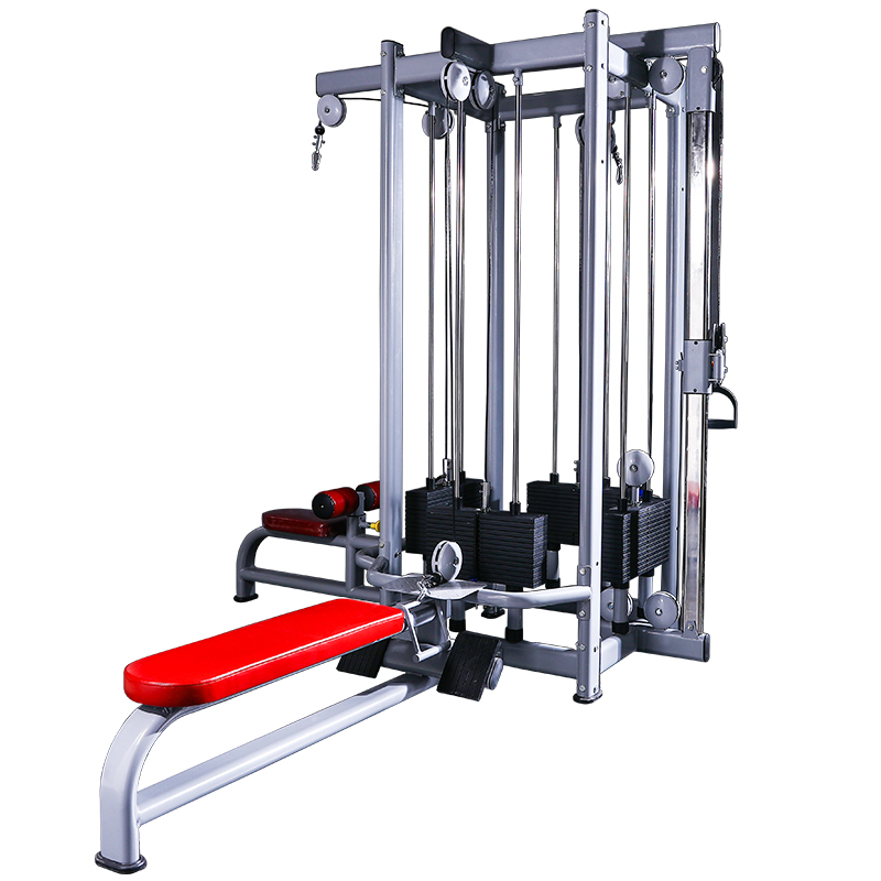 豫龙四人综合训练器多功能健身器四方方位商用健身房力量训练器械