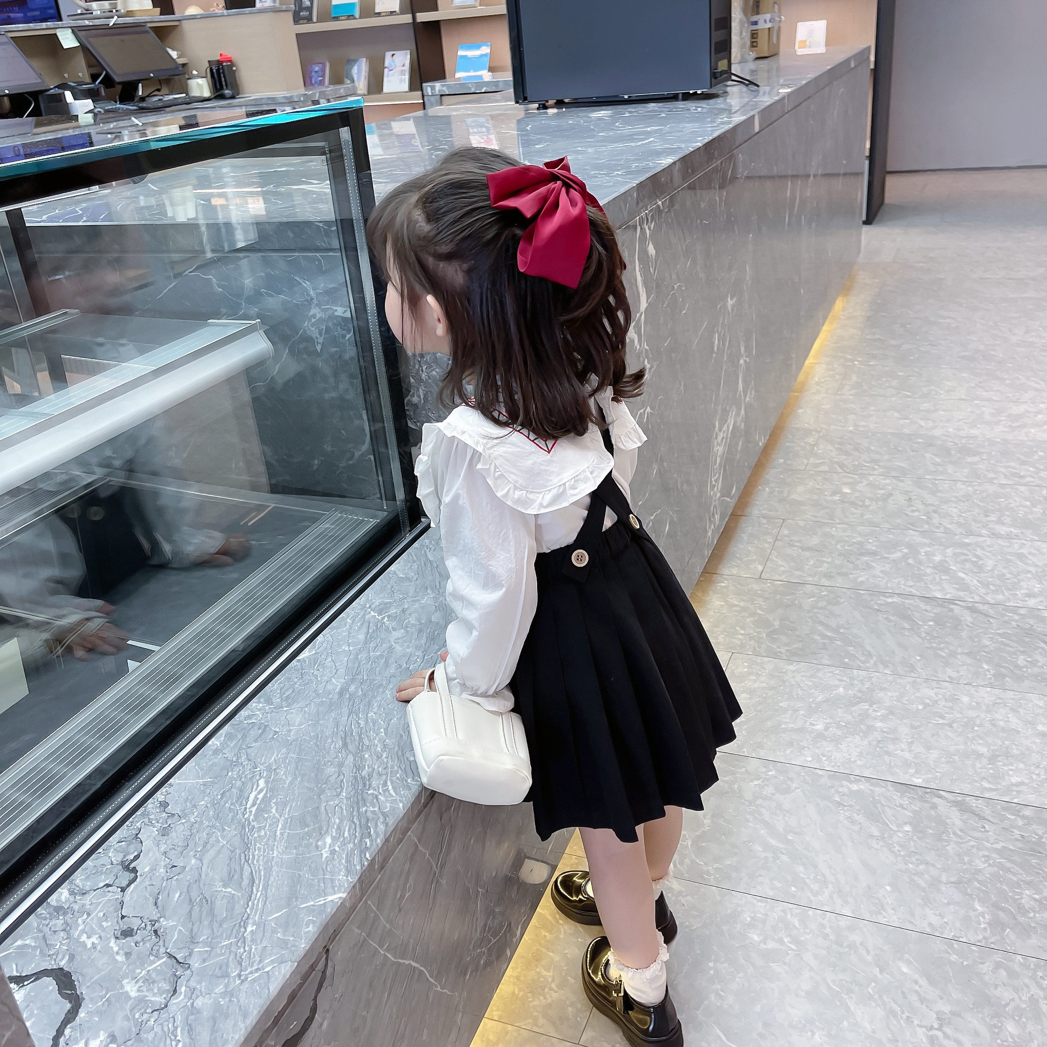 女童娃娃百褶裙套装连衣裙网红童装宝宝连衣裙