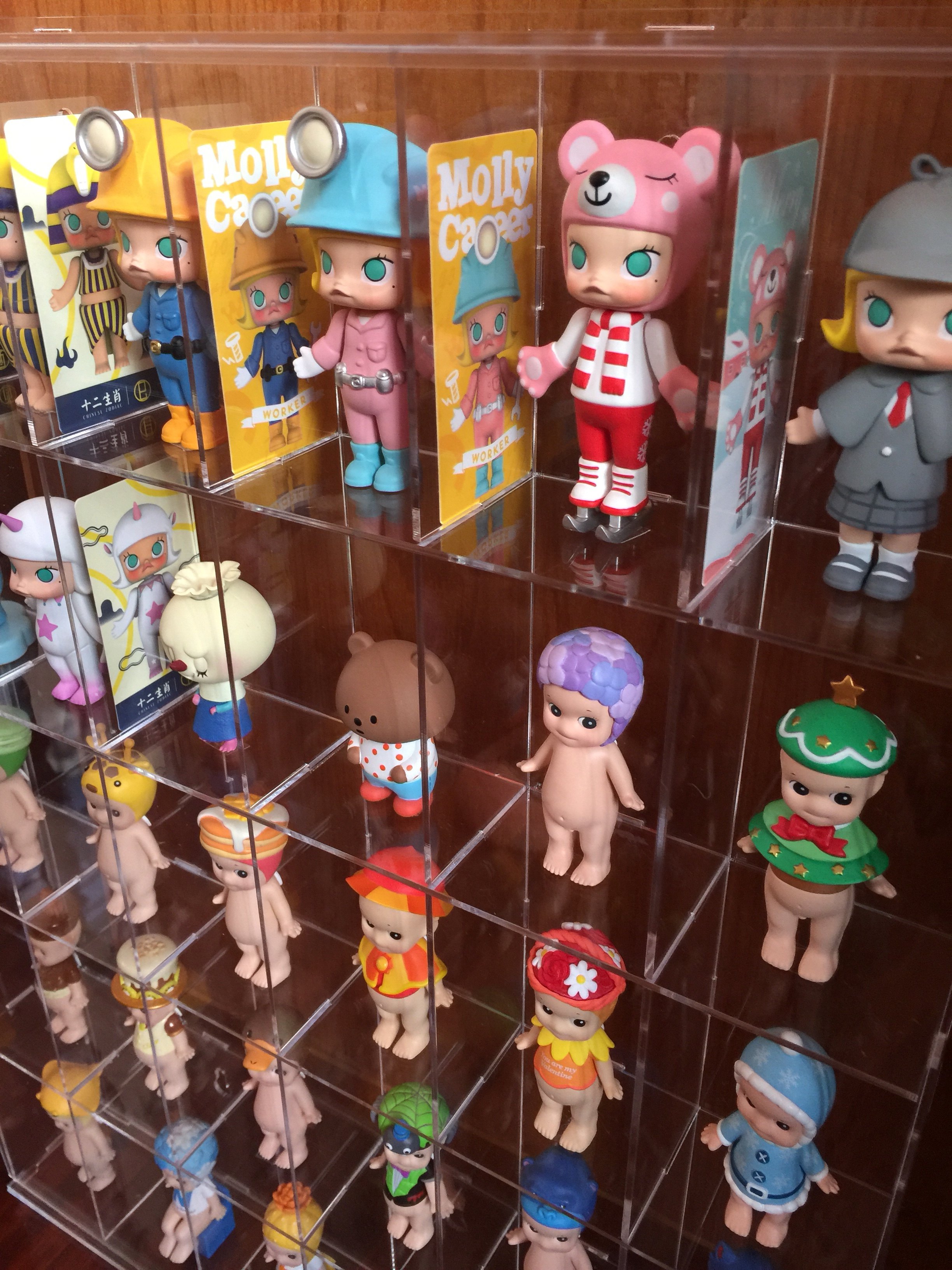 独角兽阿狸毕奇飞机小马宝莉茉莉天使娃娃手办透明展示柜展示盒