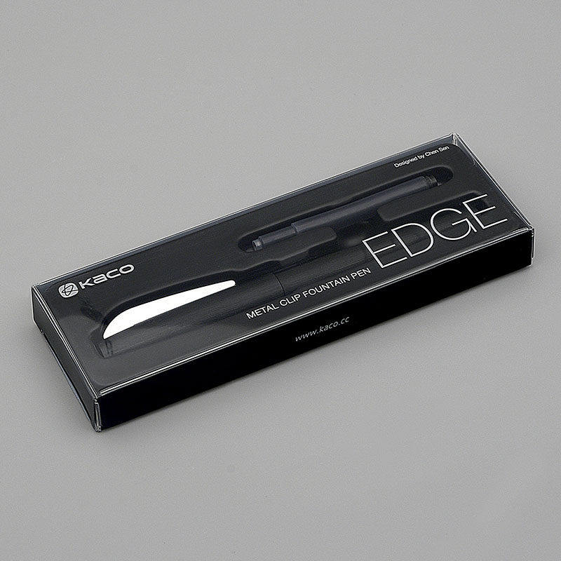 kacoedge刀锋钢笔德国核心部件黑色拉丝金属钢笔