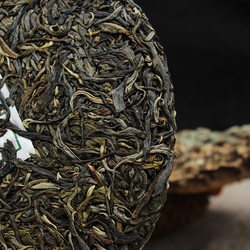 茶叶普洱茶倚邦普洱生357g茶饼中小小叶普洱