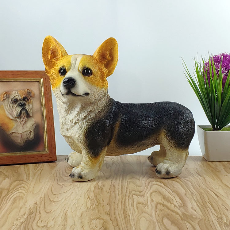 生肖狗摆件 仿真柯基犬存钱罐家居客厅玄关储蓄罐酒柜电视柜装饰