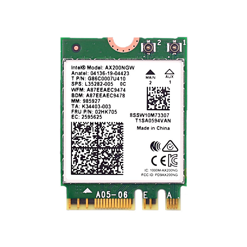 intel ax200千兆双频wifi 6代无线模块笔记本网卡802.11ax蓝牙5.