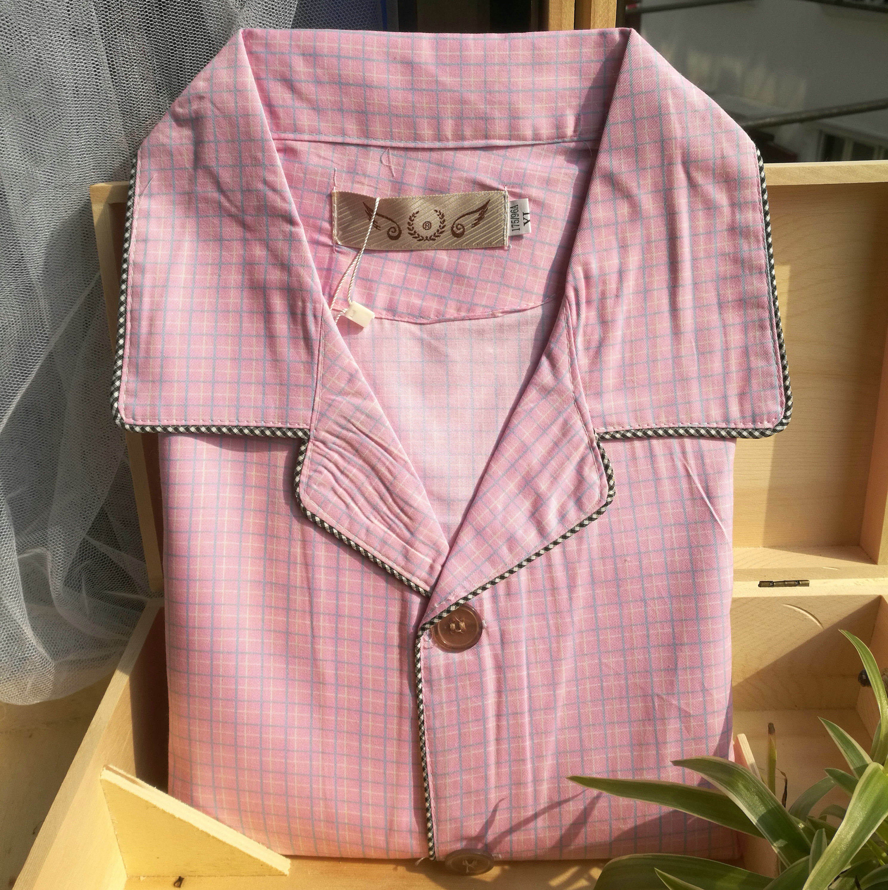 棉布家居服女士纯棉可爱仙鹤梭织睡衣套装大码睡衣