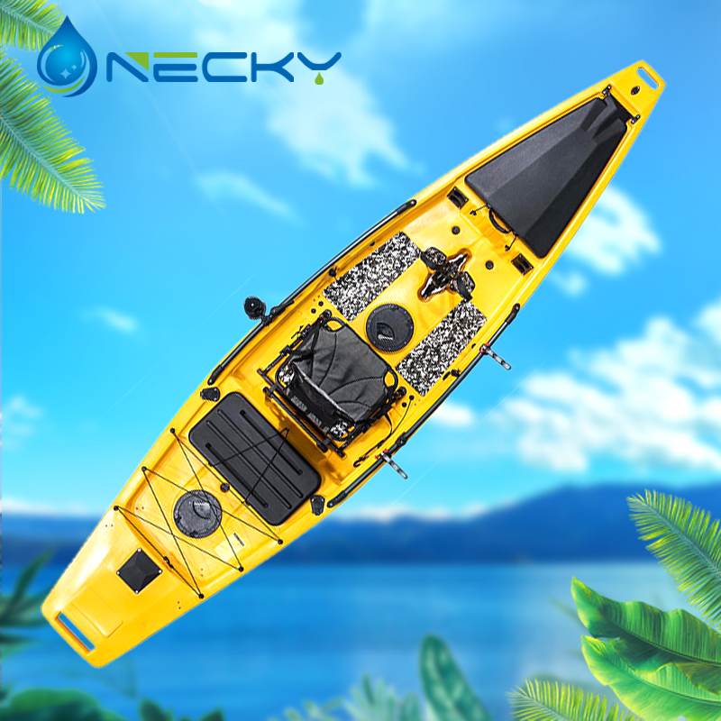 necky路亚脚踏钓鱼船专业卡亚克路亚赛事钓鱼艇鳍驱动脚蹬皮划艇