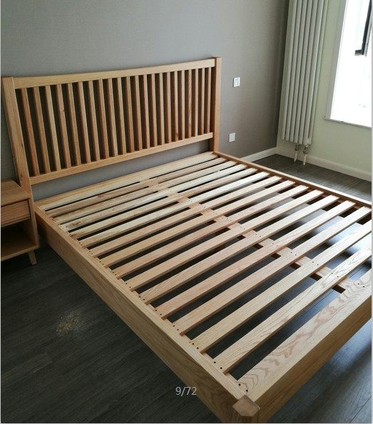 取木胡桃白橡樱桃木实木原木木床手工木作加厚实木床