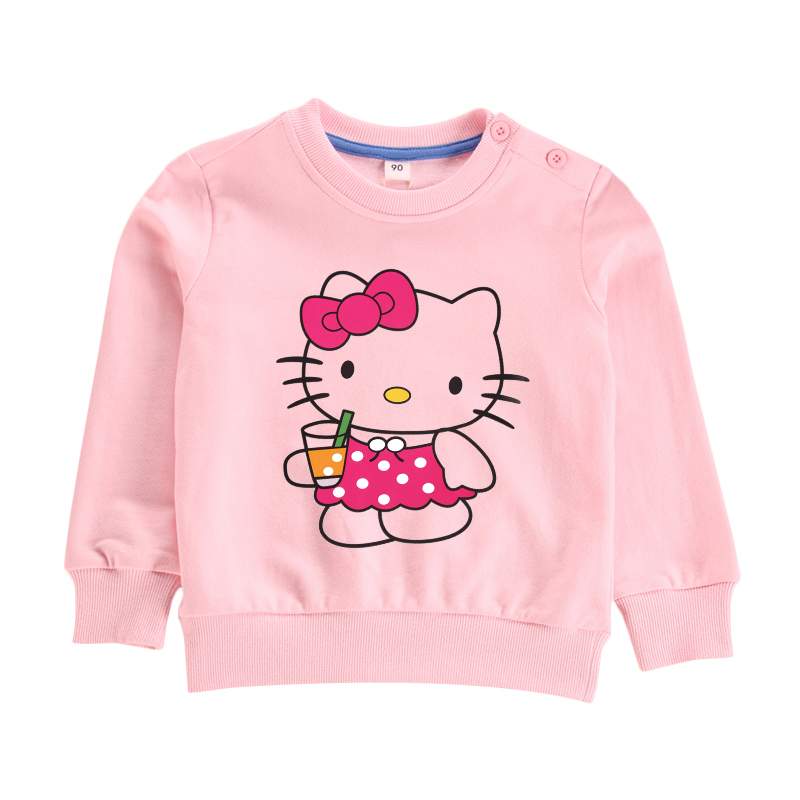 hellokitty衣服凯蒂猫童装女童白色春装上衣小儿儿童卫衣
