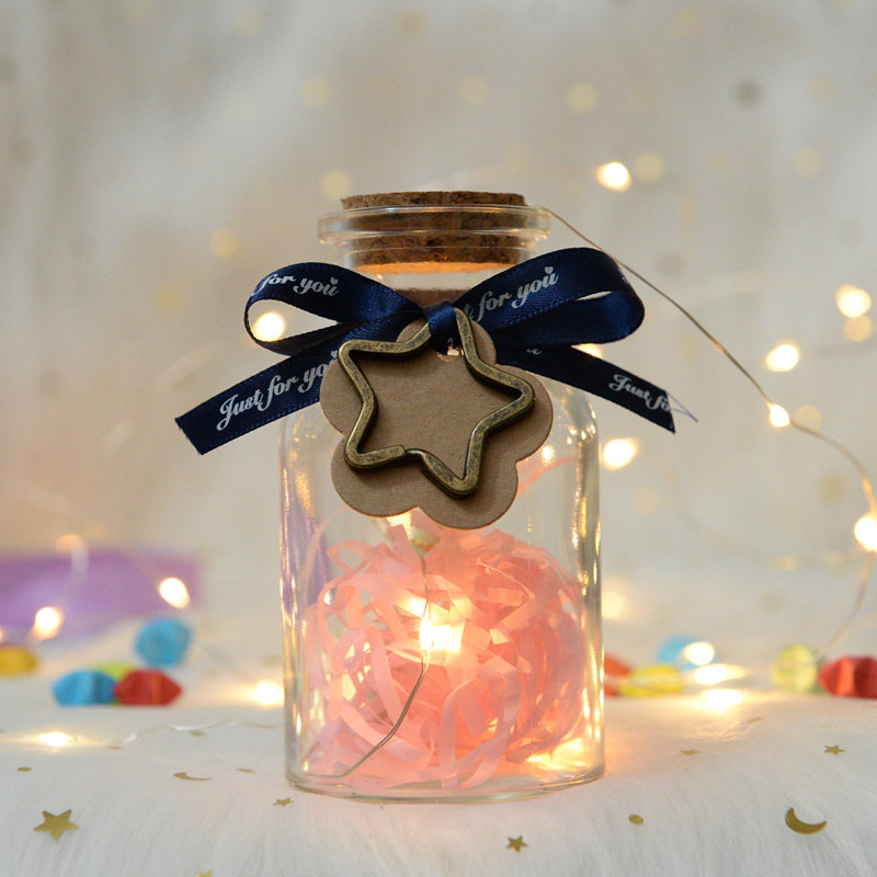 星星折纸许愿瓶幸运星玻璃瓶漂流瓶心愿满天星男女友生日创意礼物