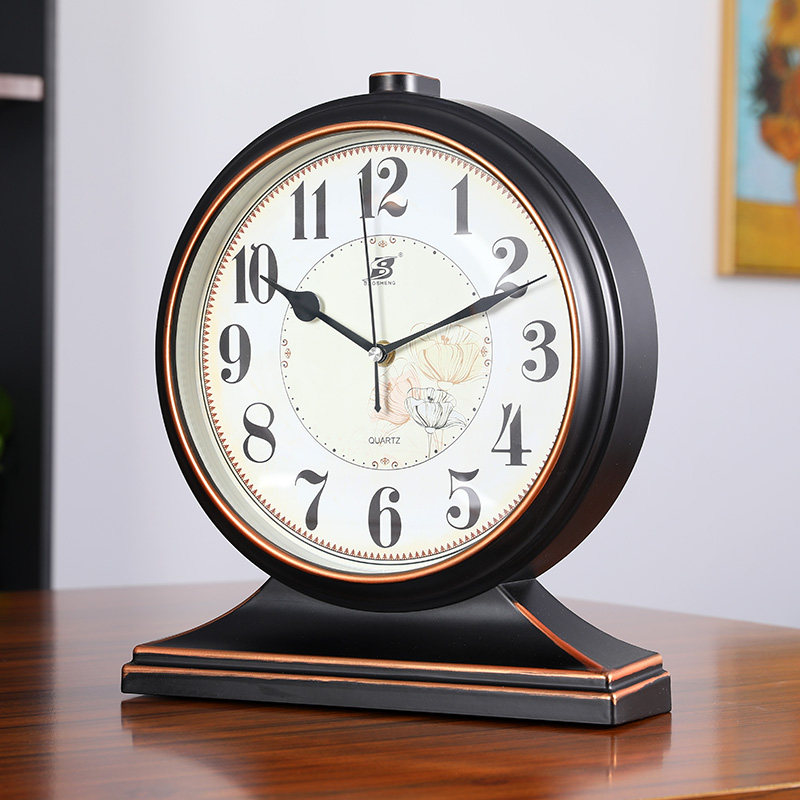 钟表摆钟中式新中式桌面座钟家用石英钟石英摆放座钟