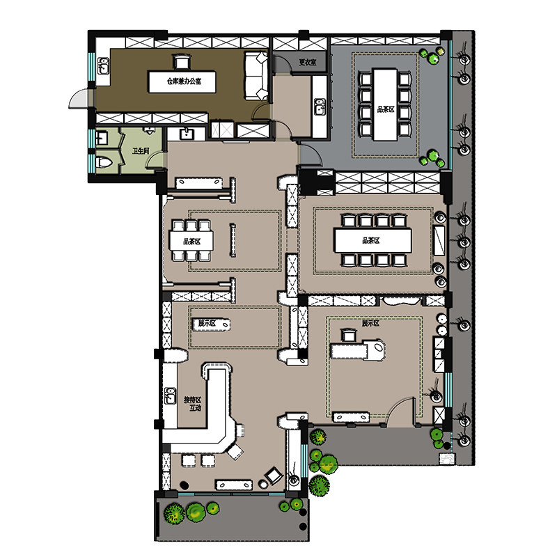 设计茶室茶馆茶道生活禅风茶坊茶庄网红茶楼设计素材