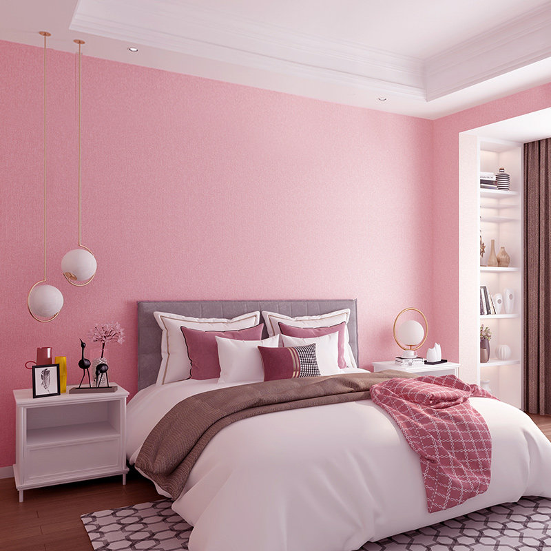 墙布现代简约防水无缝立体素色温馨纯色客厅满铺无缝墙布