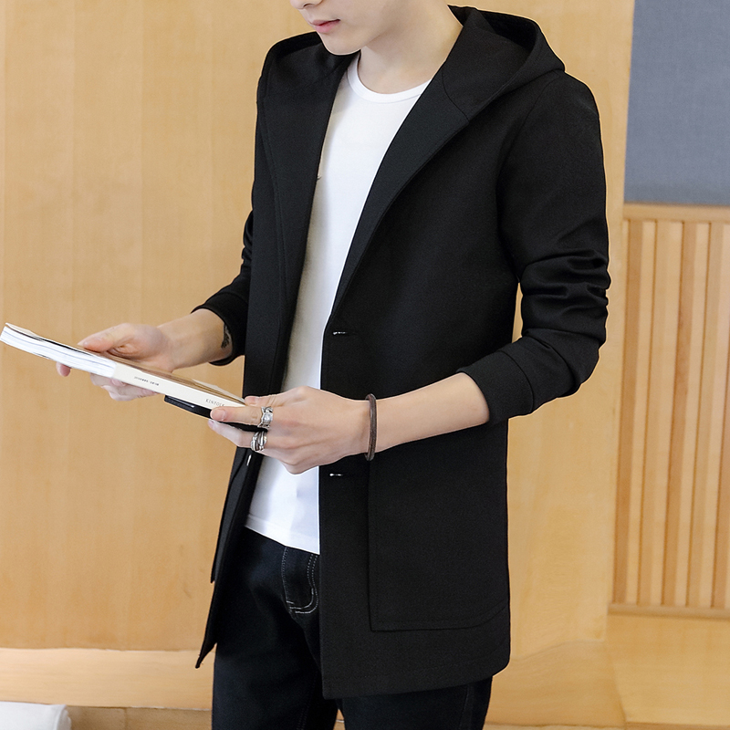 男士外套春季2022新款春夏季夹克潮男衣服潮流春秋款休闲中长风衣