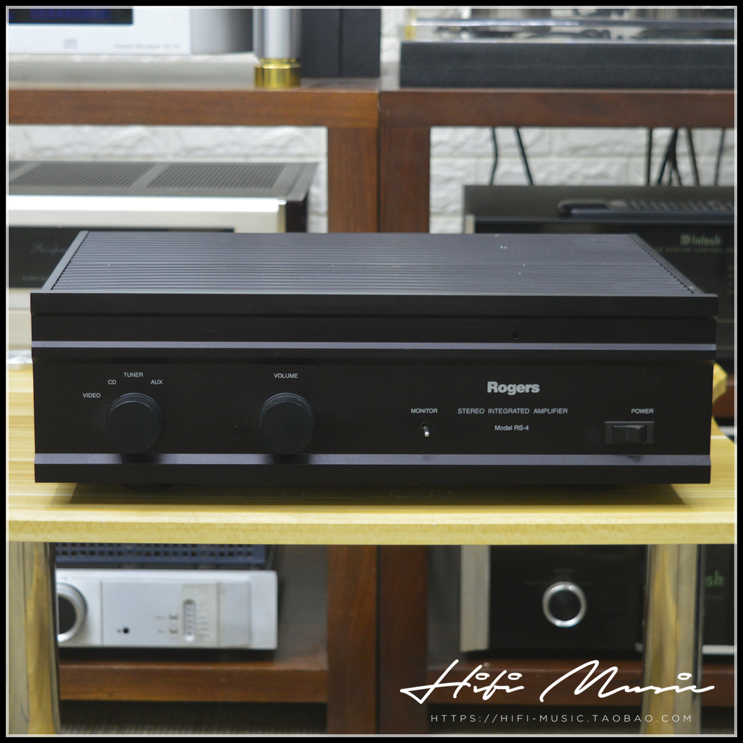 二手原装英国进口rogers乐爵爵士rs4hifi发烧功放