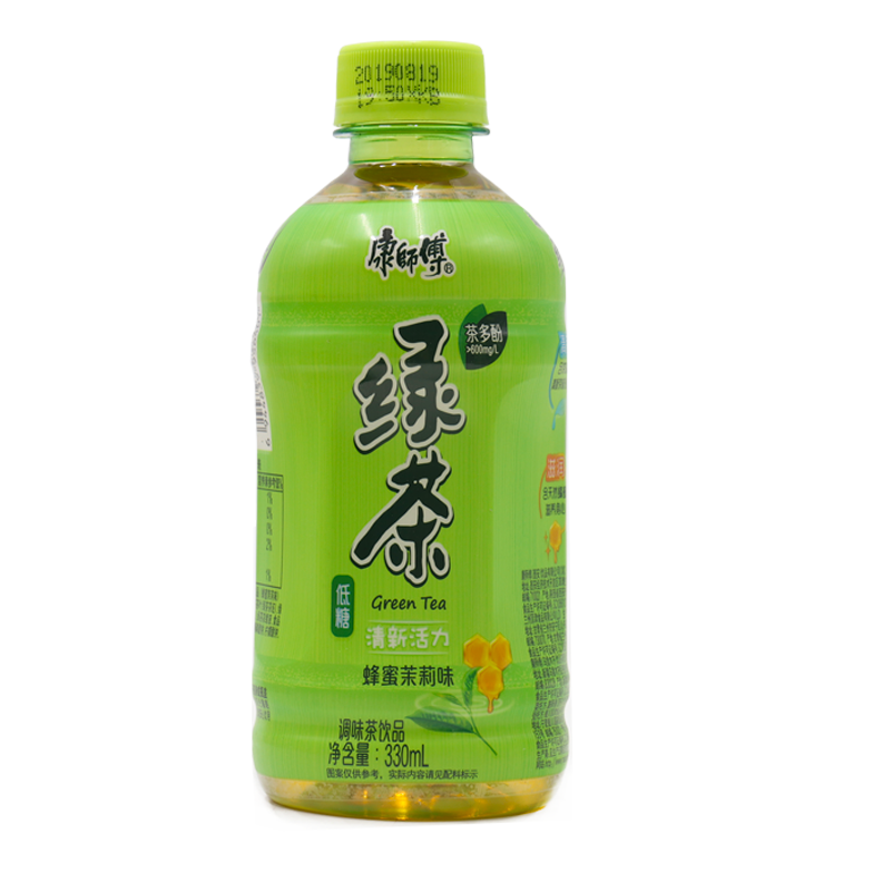 包邮康师傅绿茶整箱330mlx12低糖蜂蜜茉莉调味茶饮料茶饮料